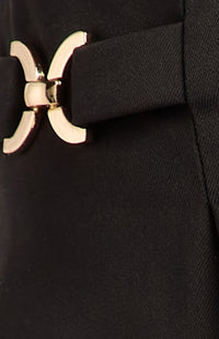 Alix Buckle Shorts - Black
