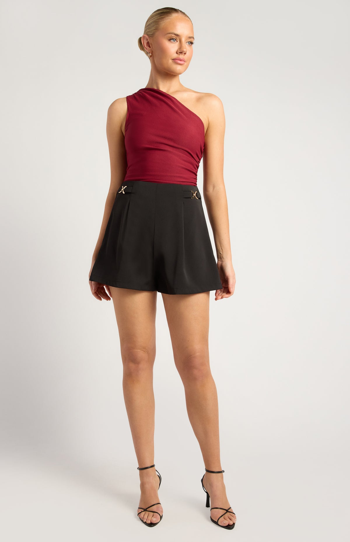 Alix Buckle Shorts - Black