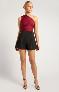 Alix Buckle Shorts - Black