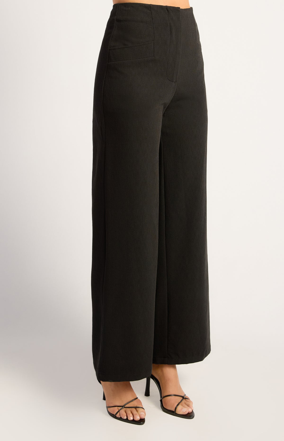 Abril High Waisted Pants - Black