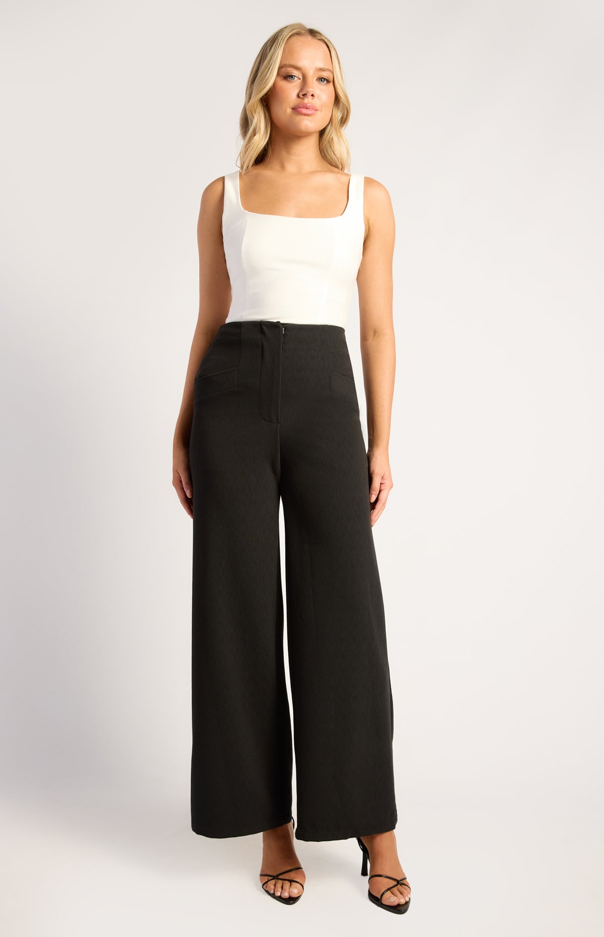 Abril High Waisted Pants - Black