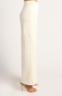 Abril High Waisted Pants - White