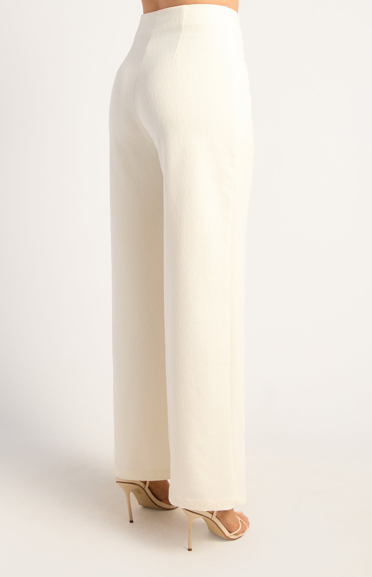 Abril High Waisted Pants - White