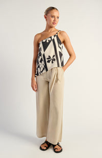 Thomas Wide Leg Pants - Beige