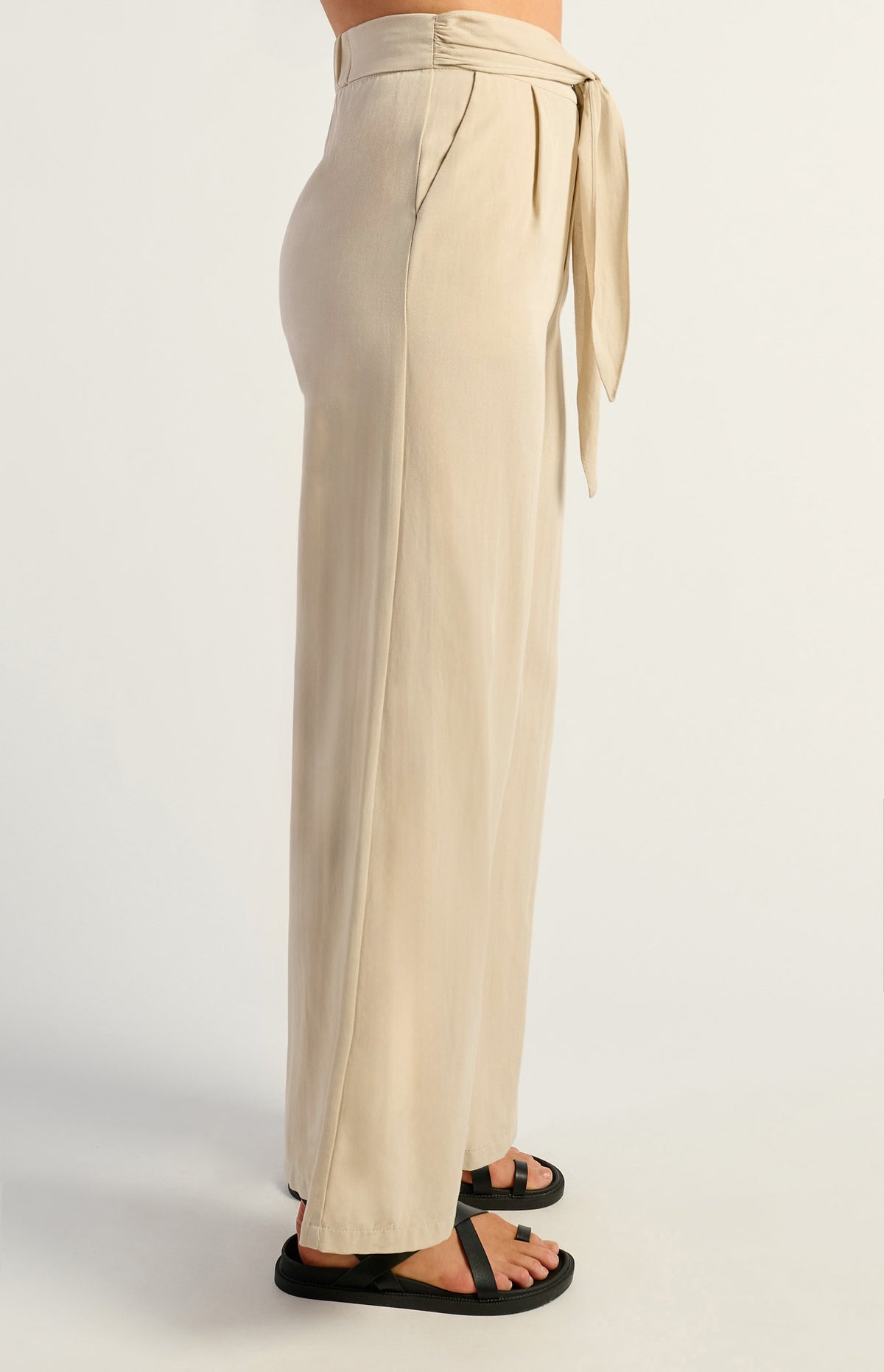 Thomas Wide Leg Pants - Beige