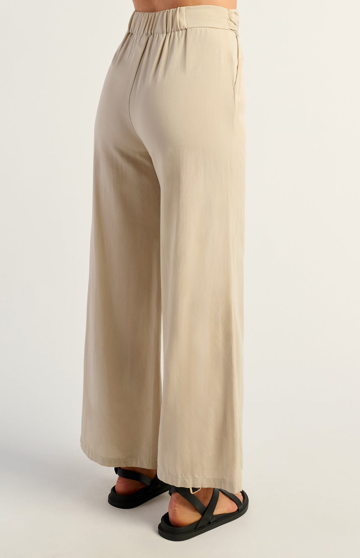 Thomas Wide Leg Pants - Beige