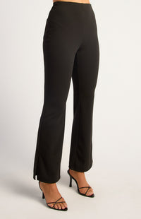 Mindie Side Split Pants - Black