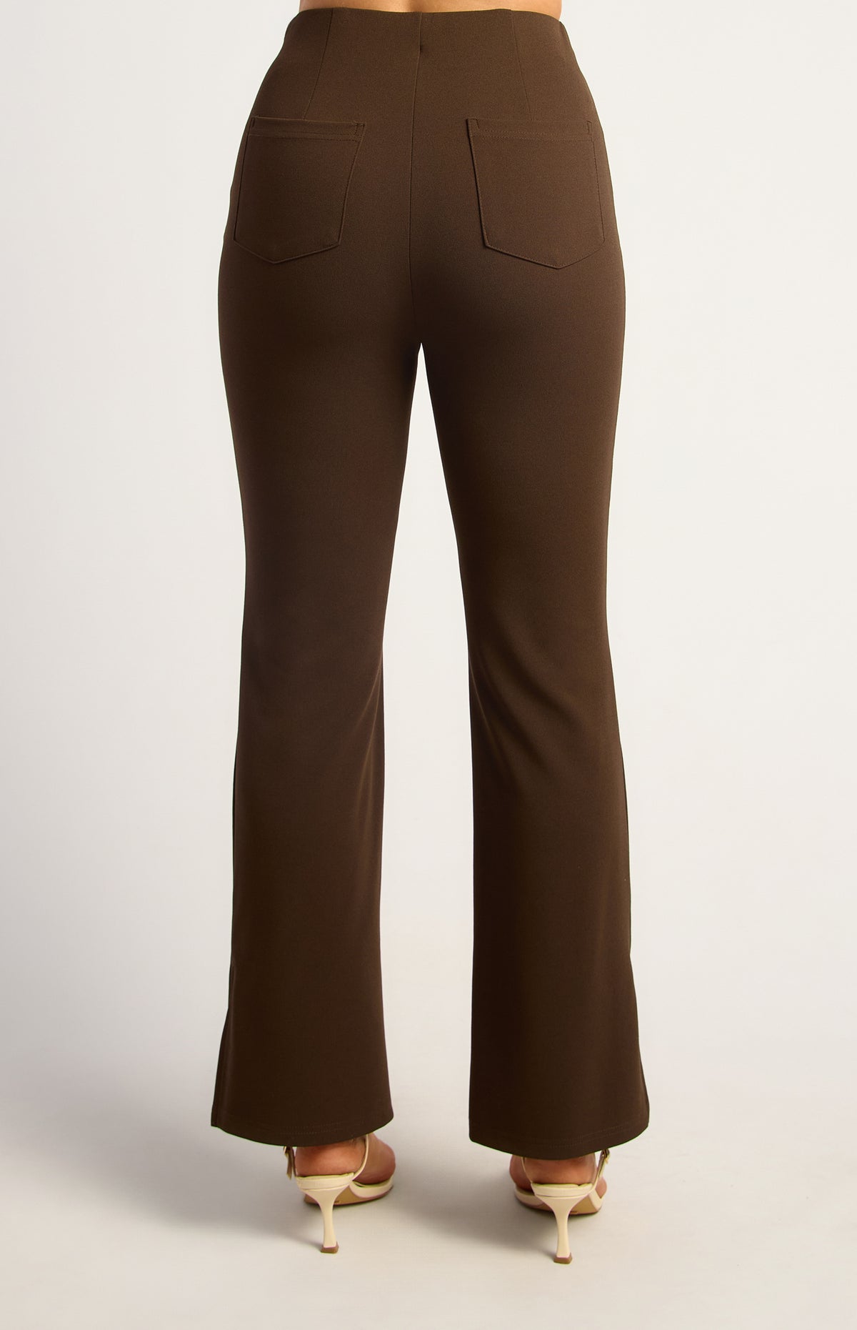Mindie Side Split Pants - Espresso