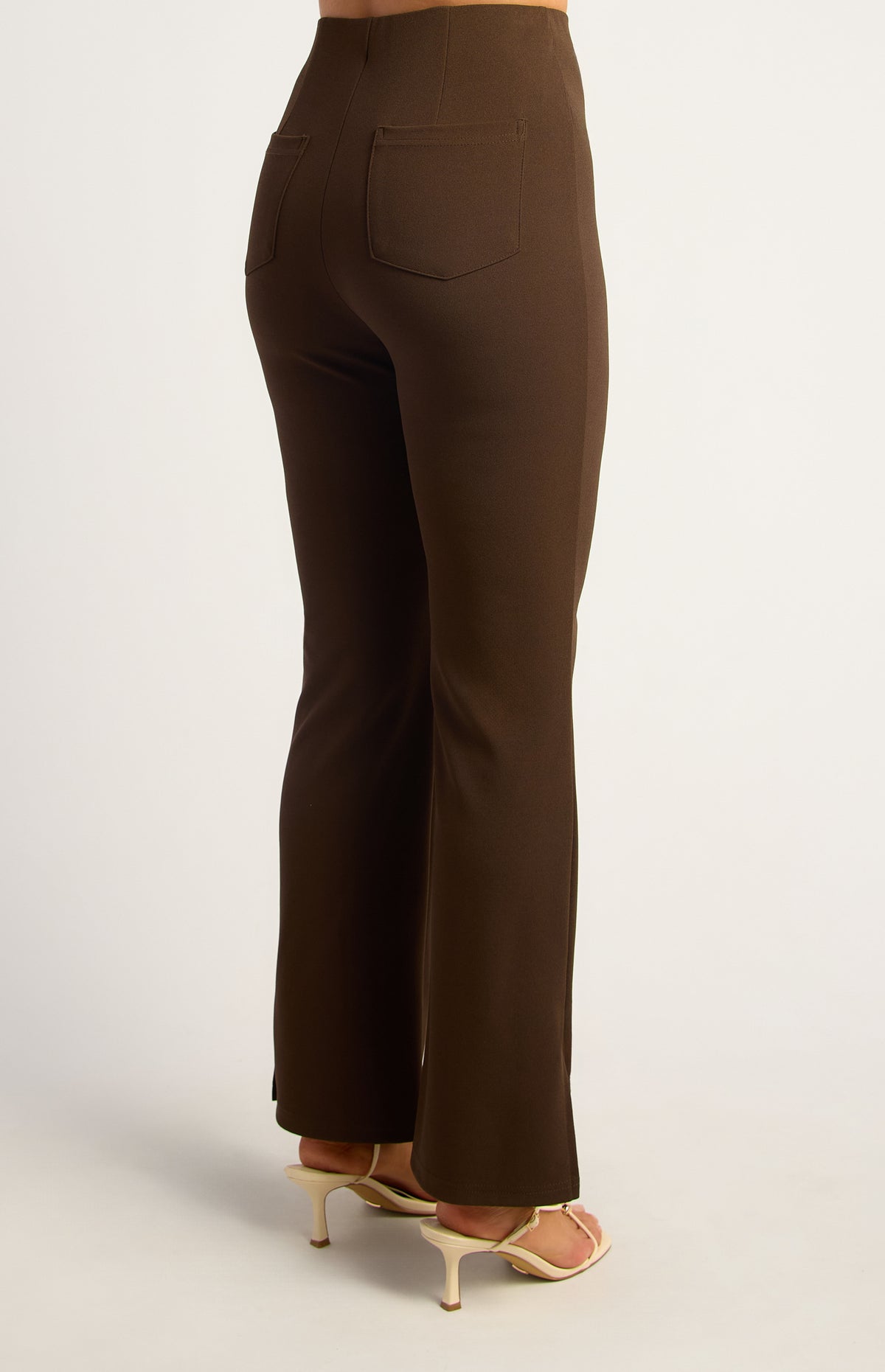 Mindie Side Split Pants - Espresso