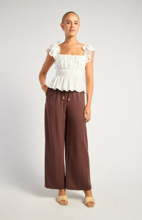 Joshua Wide Leg Pants - Espresso