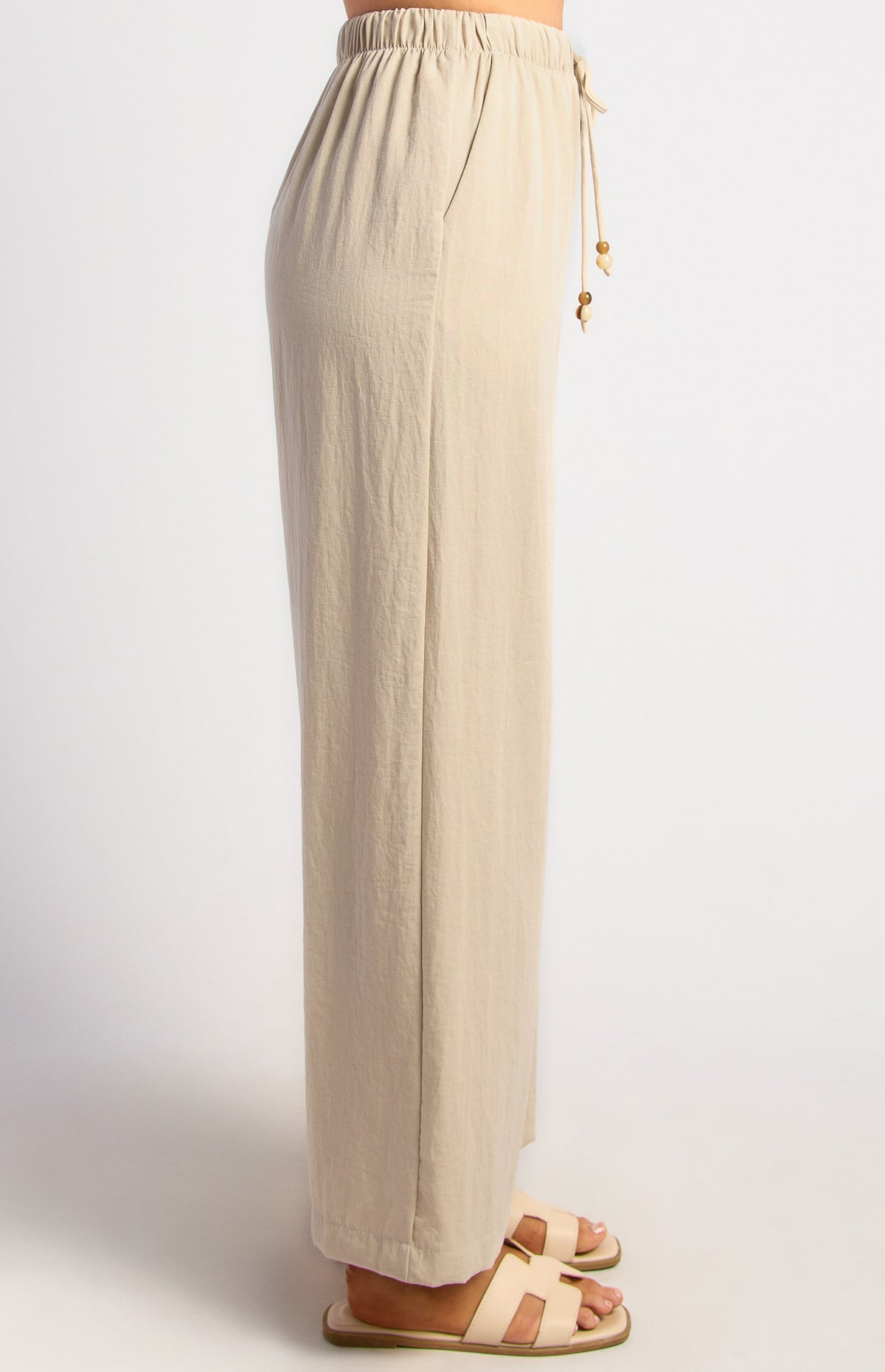 Joshua Wide Leg Pants - Stone