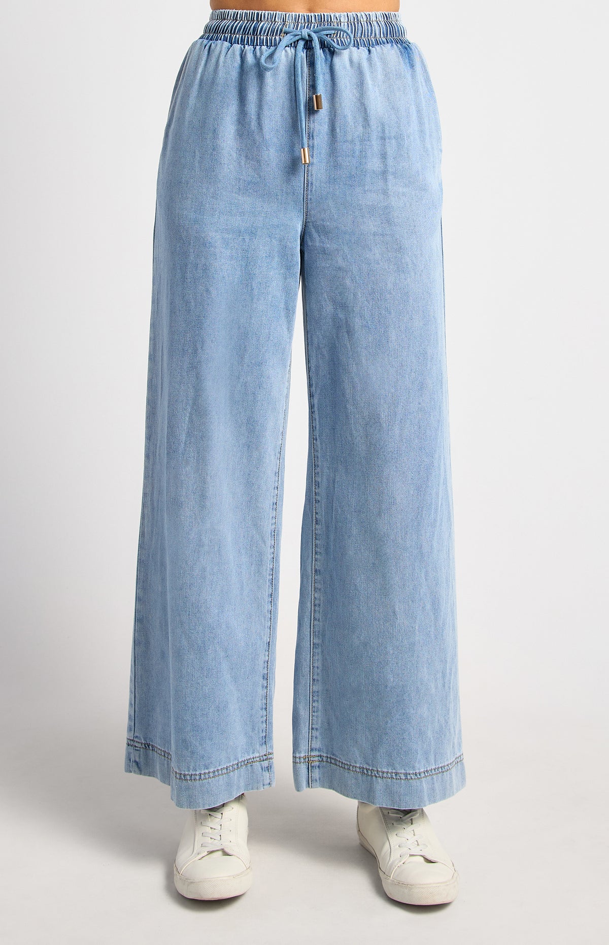 Angelina Chambray Pants - Light Blue