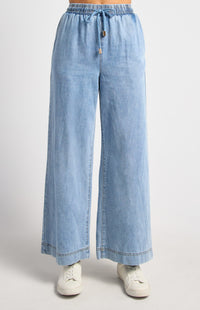 Angelina Chambray Pants - Light Blue