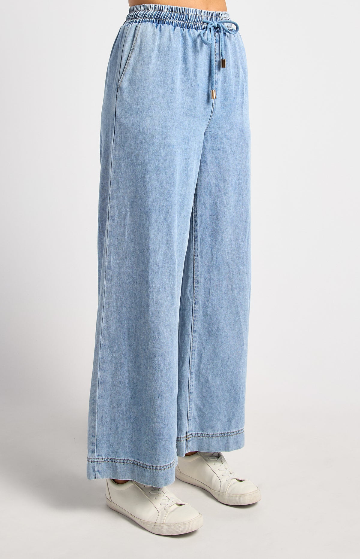 Angelina Chambray Pants - Light Blue