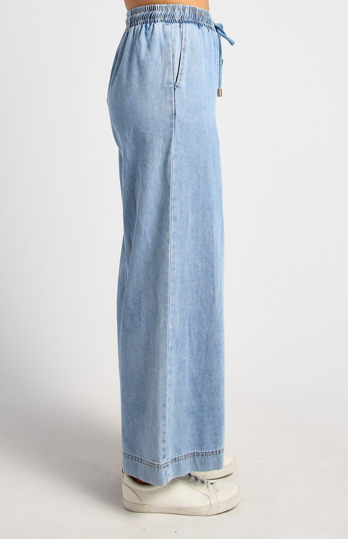 Angelina Chambray Pants - Light Blue