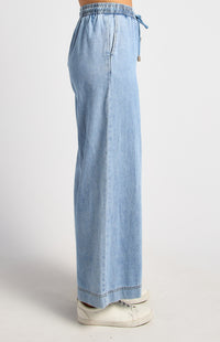 Angelina Chambray Pants - Light Blue