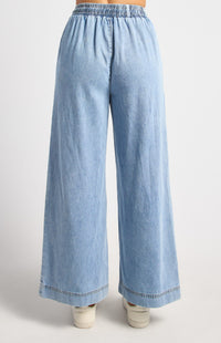 Angelina Chambray Pants - Light Blue