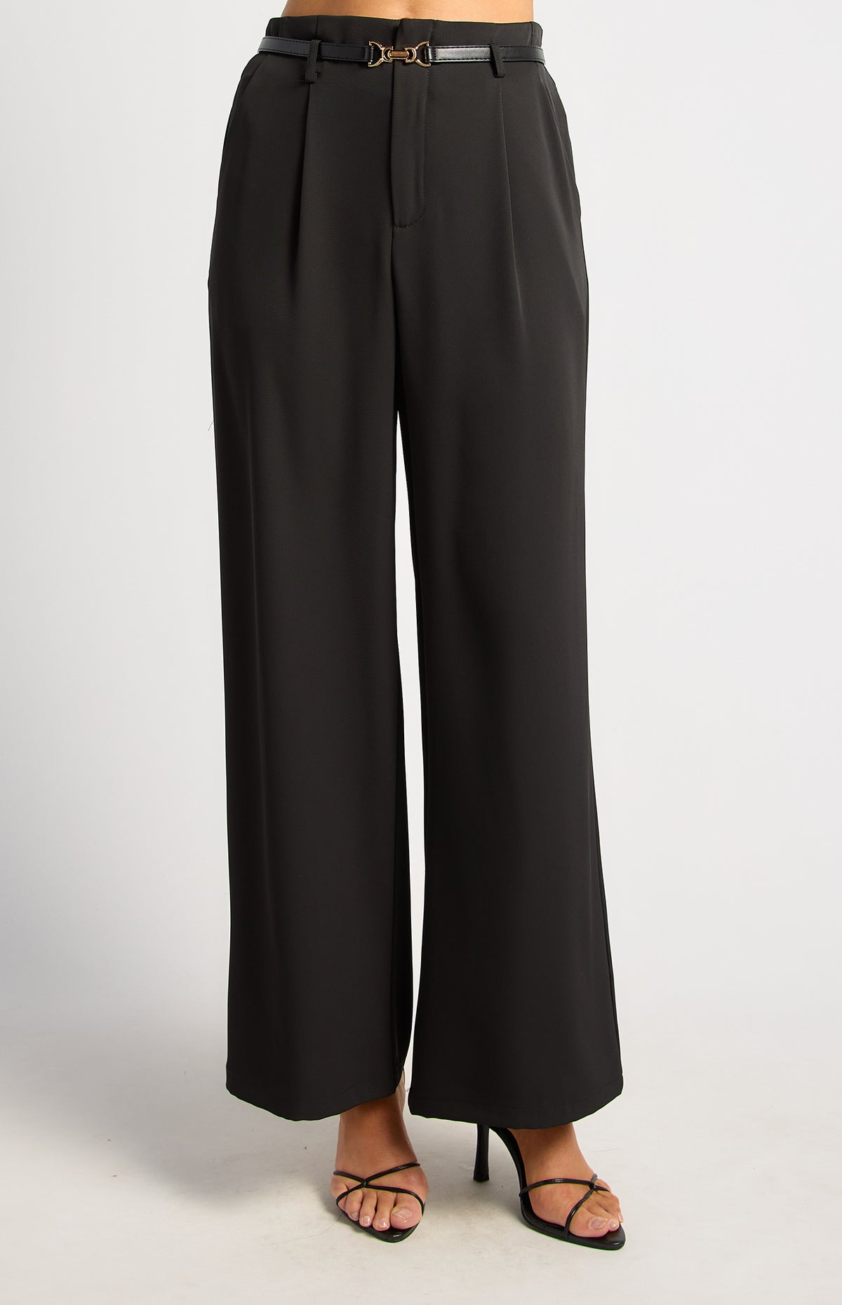 Adina Wide Leg Pants - Black