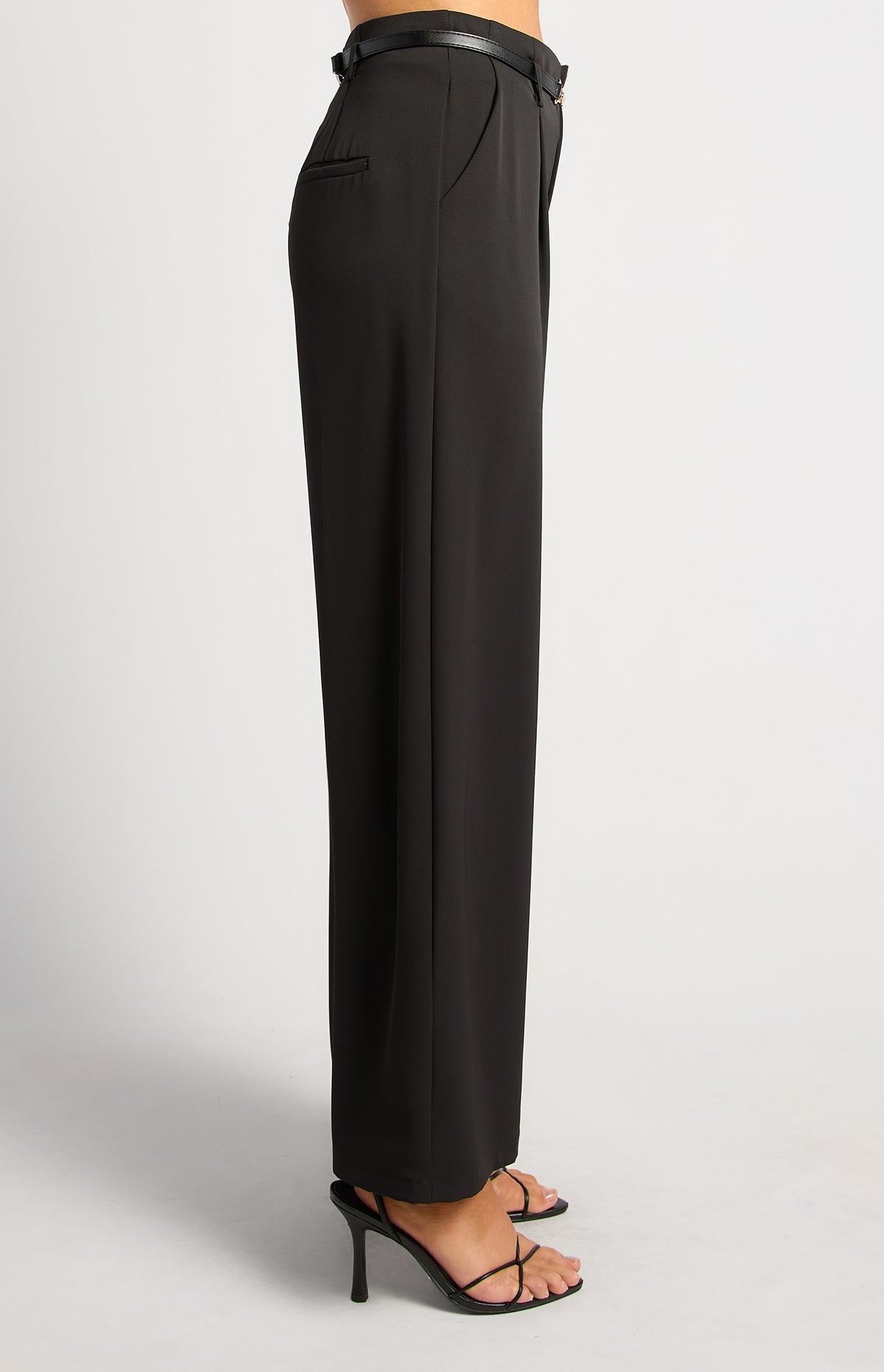 Adina Wide Leg Pants - Black