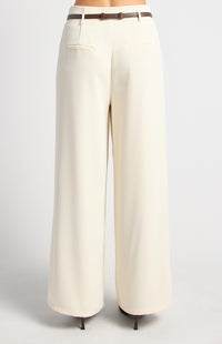 Adina Wide Leg Pants - Ivory