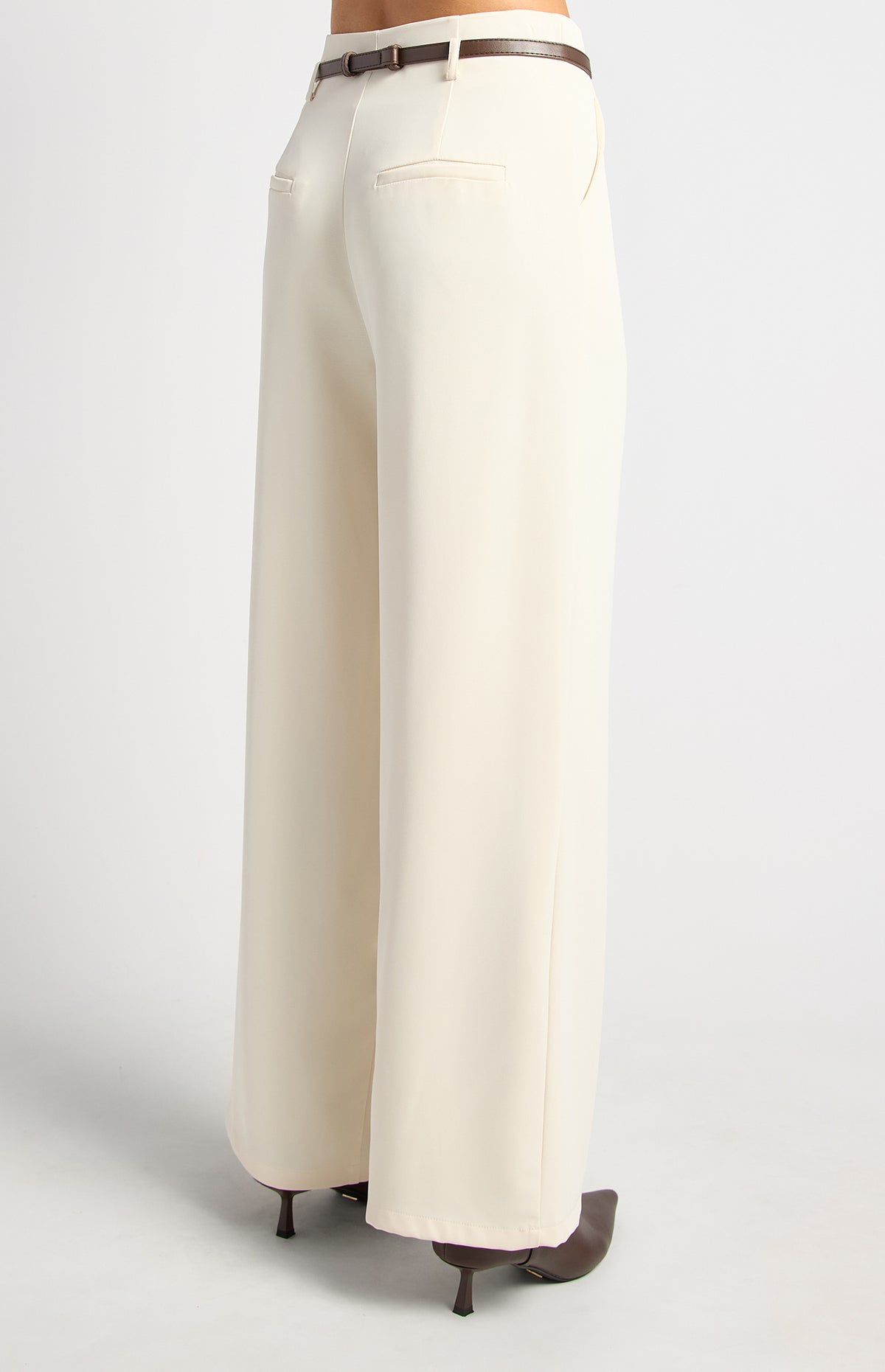 Adina Wide Leg Pants - Ivory