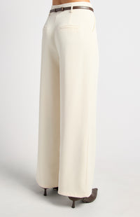 Adina Wide Leg Pants - Ivory