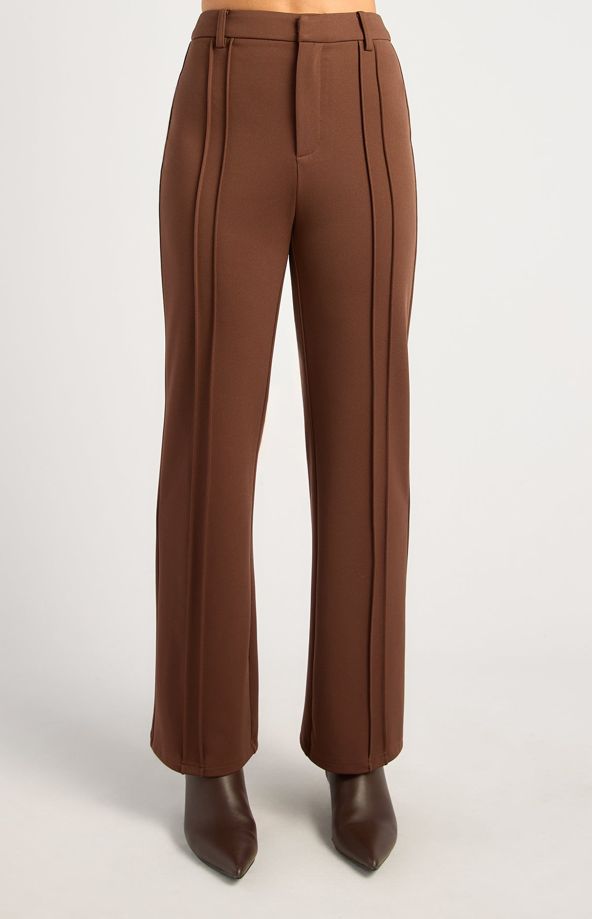 Haylie High Waisted Pants - Chocolate