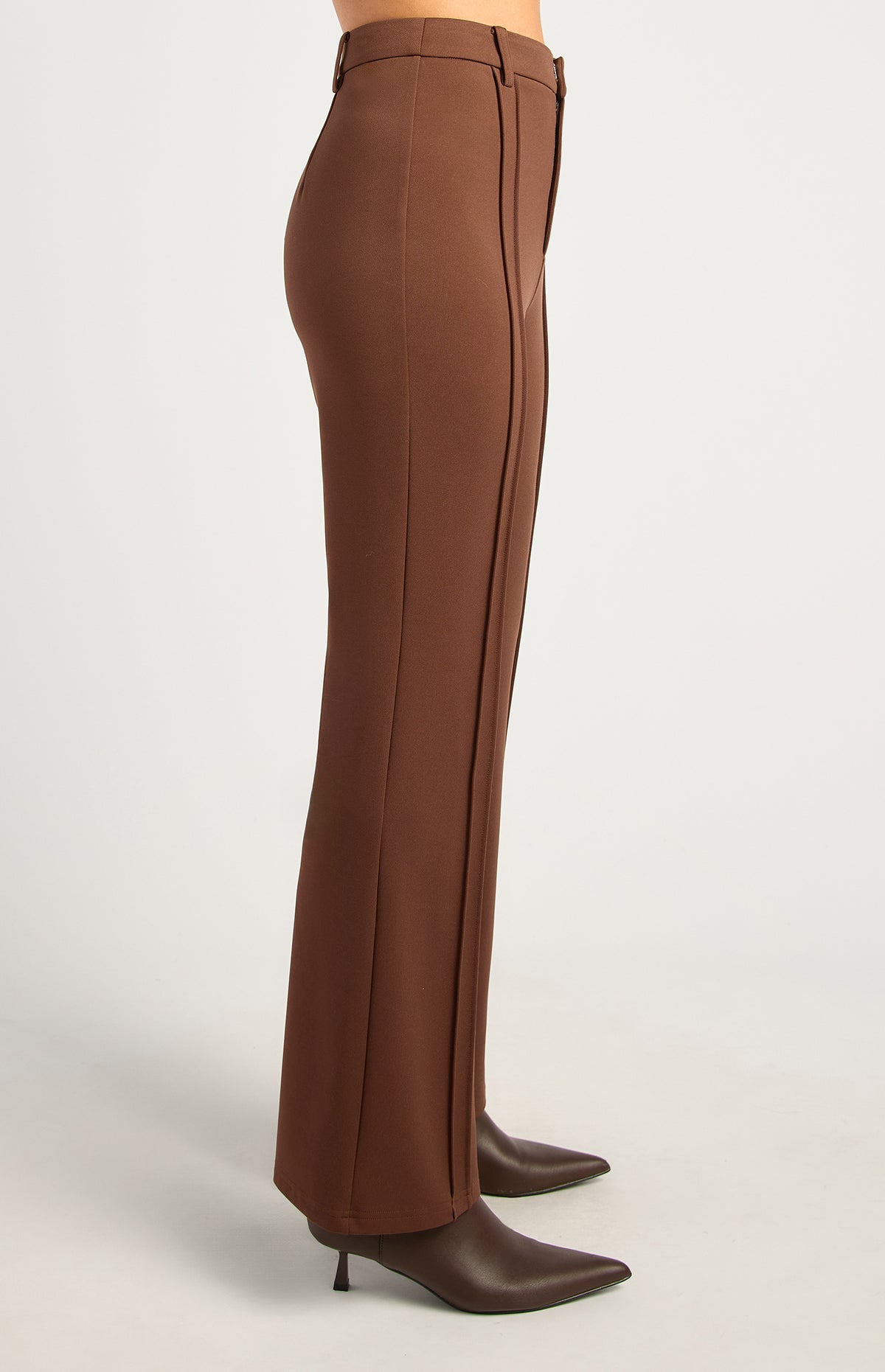 Haylie High Waisted Pants - Chocolate