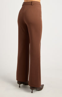 Haylie High Waisted Pants - Chocolate