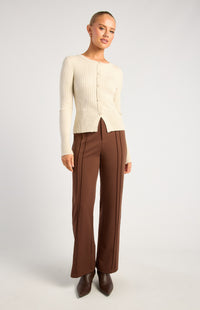 Haylie High Waisted Pants - Chocolate