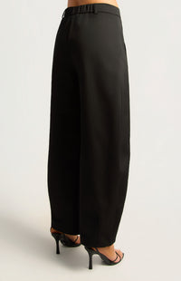 Sakia High Waisted Barrel Pants - Black
