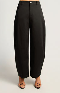 Sakia High Waisted Barrel Pants - Black
