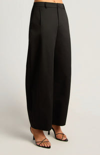 Sakia High Waisted Barrel Pants - Black