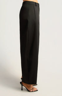 Sakia High Waisted Barrel Pants - Black