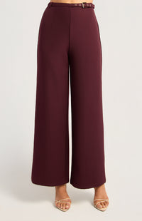 Clemens Straight Leg Pants - Burgundy