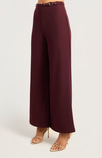 Clemens Straight Leg Pants - Burgundy