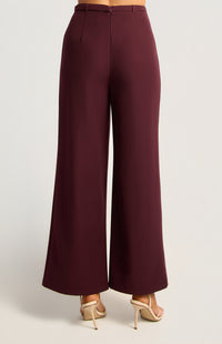 Clemens Straight Leg Pants - Burgundy