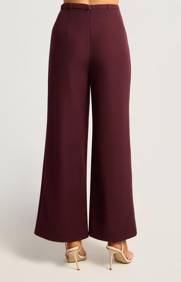 Clemens Straight Leg Pants - Burgundy