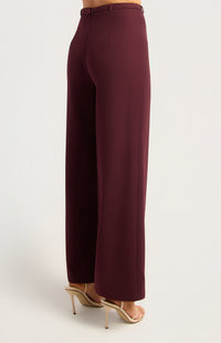 Clemens Straight Leg Pants - Burgundy