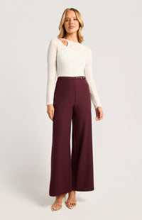 Clemens Straight Leg Pants - Burgundy