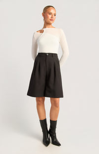 Bermuda Long Line Shorts - Black