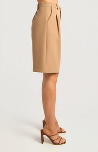 Bermuda Long Line Shorts - Camel