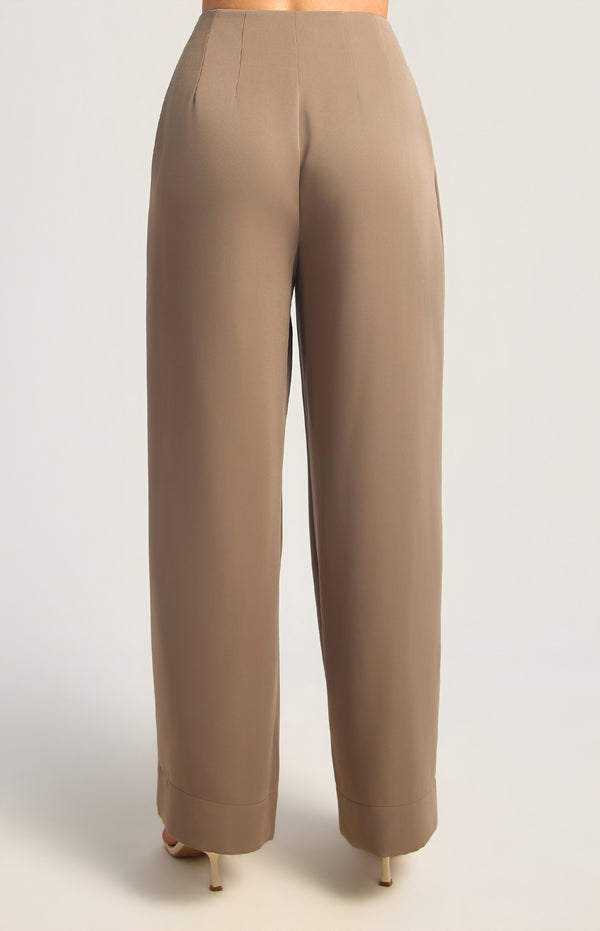 Corrina Straight Leg Pants - Mushroom
