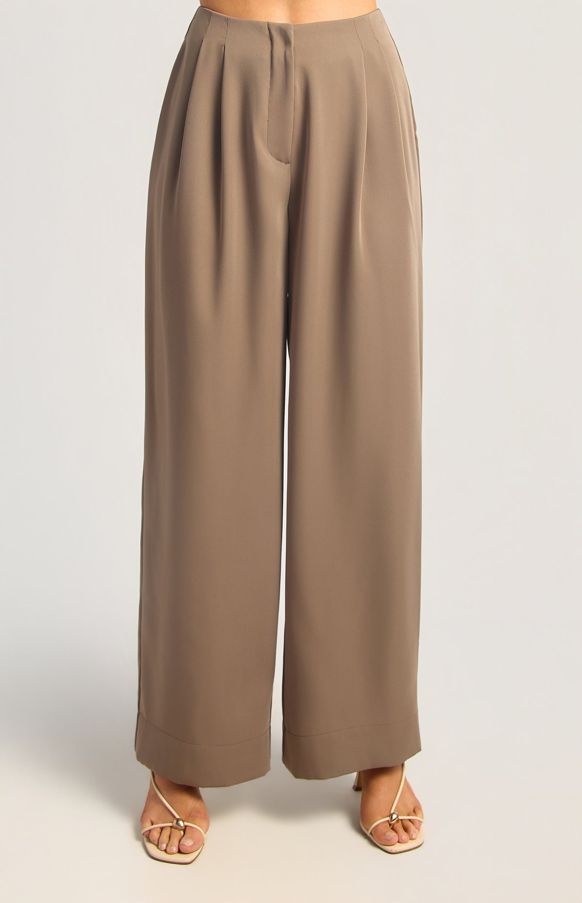 Corrina Straight Leg Pants - Mushroom