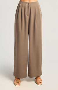 Corrina Straight Leg Pants - Mushroom