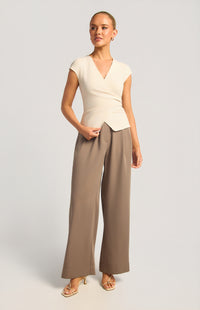 Corrina Straight Leg Pants - Mushroom