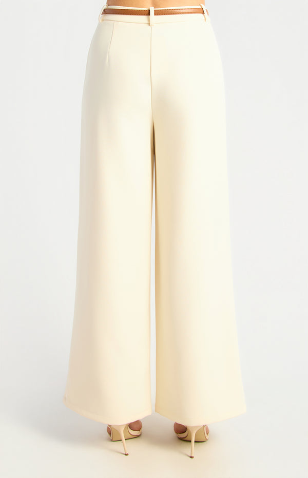Jeanette Straight Leg Pants - Bone