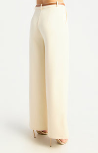 Jeanette Straight Leg Pants - Bone