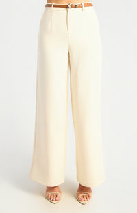 Jeanette Straight Leg Pants - Bone