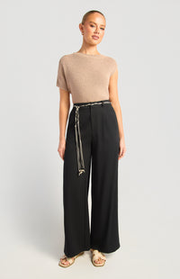 Oaklyn Straight Leg Pants - Black